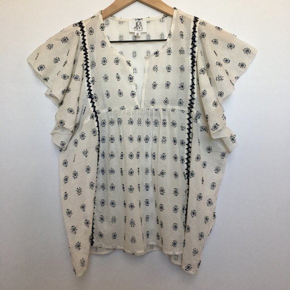 Anthropologie dRA Wasaga Flutter-Sleeve Top - Picture 2 of 4